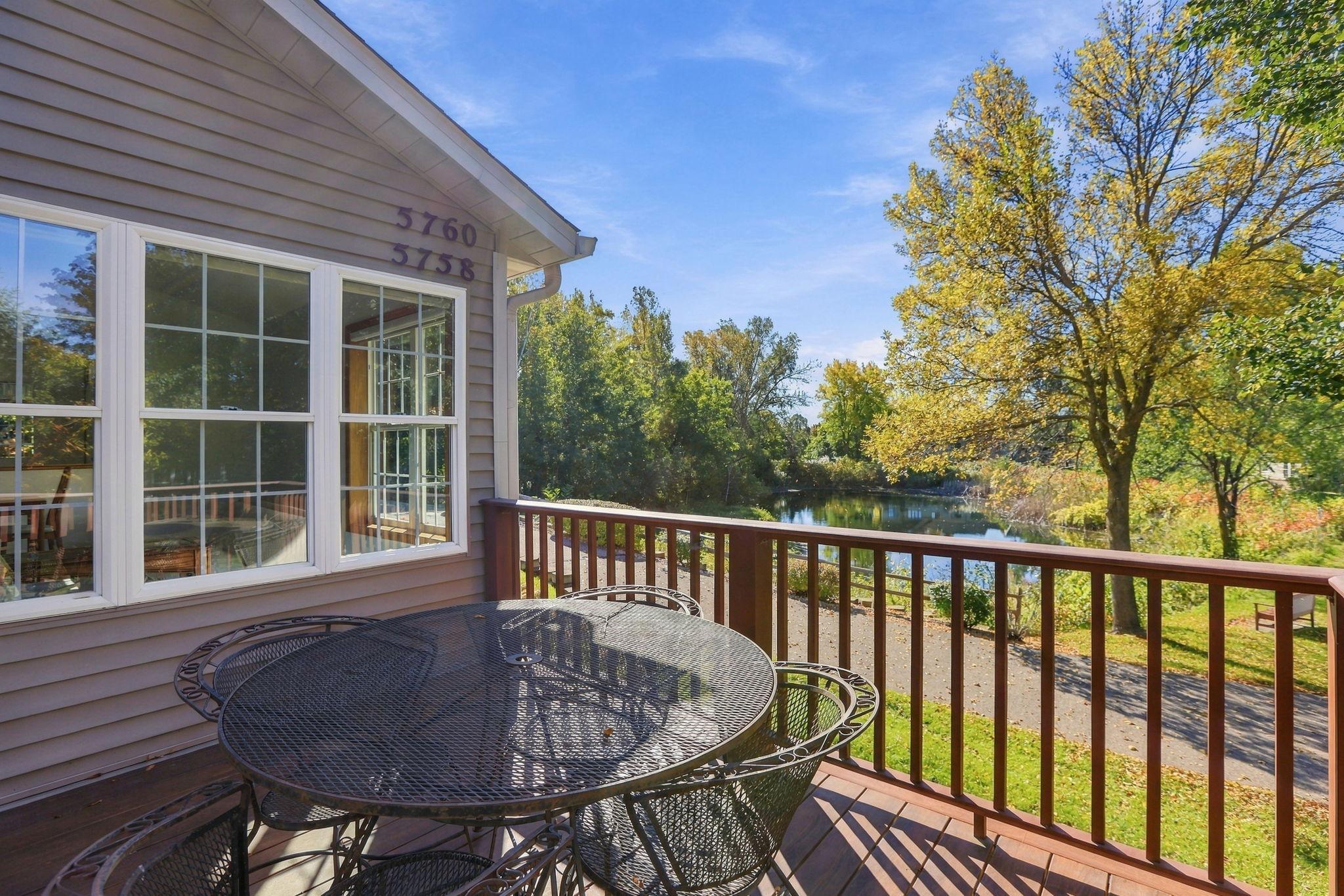 Nice vantage point to enjoy pond