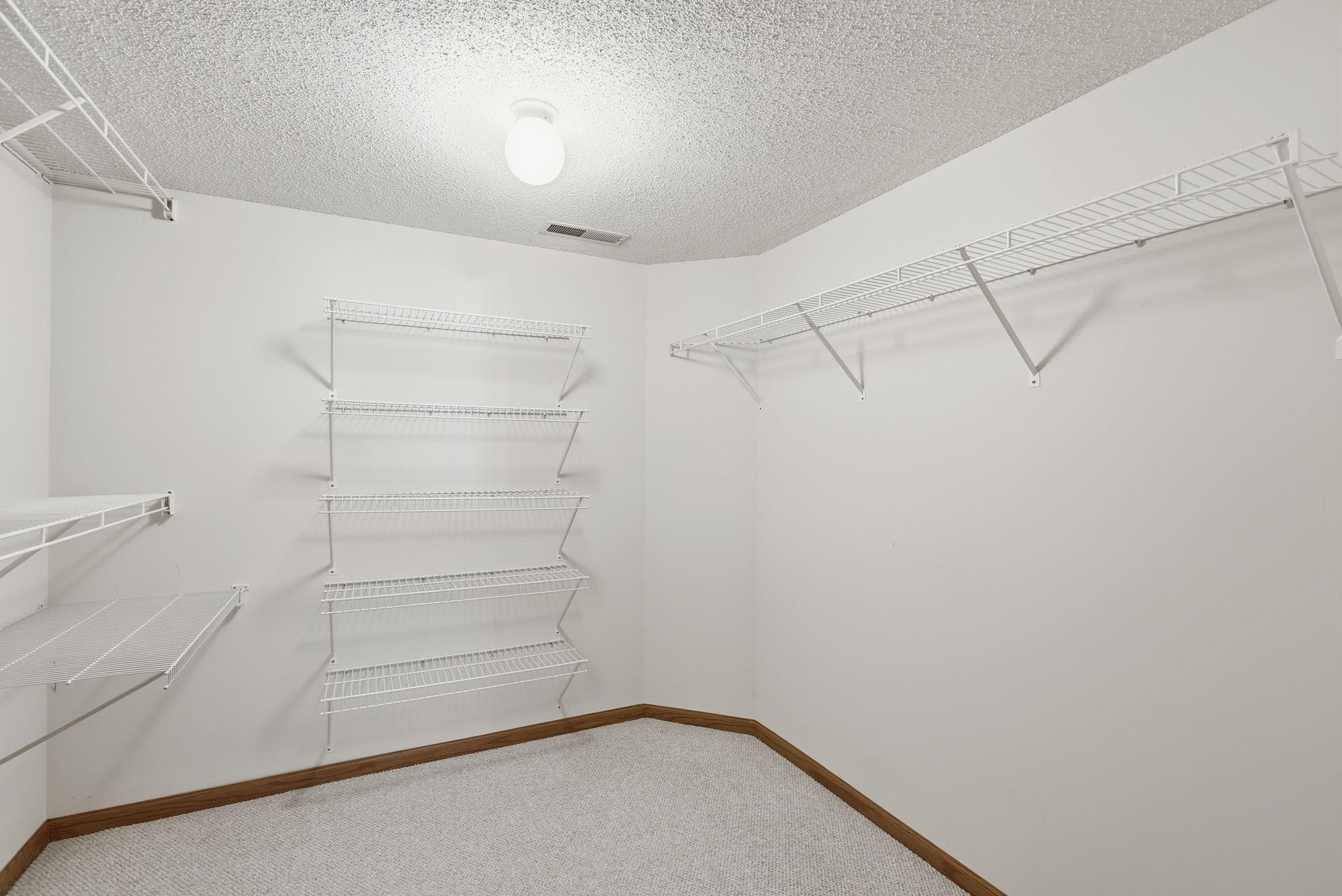 Walk-in closet for 3rd bedroom.