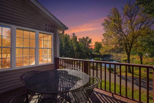 Picturesque view of sunset over the pond at Sunset.