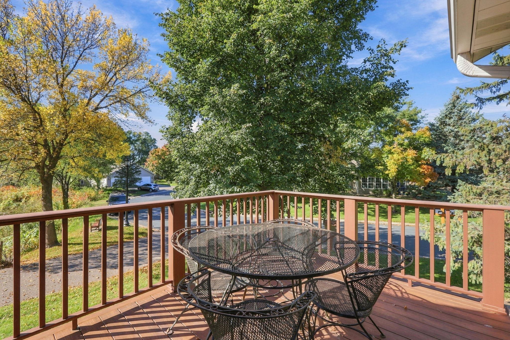 Great deck to enjoy the views of the pond.