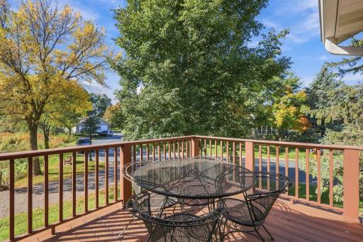 Great deck to enjoy the views of the pond.