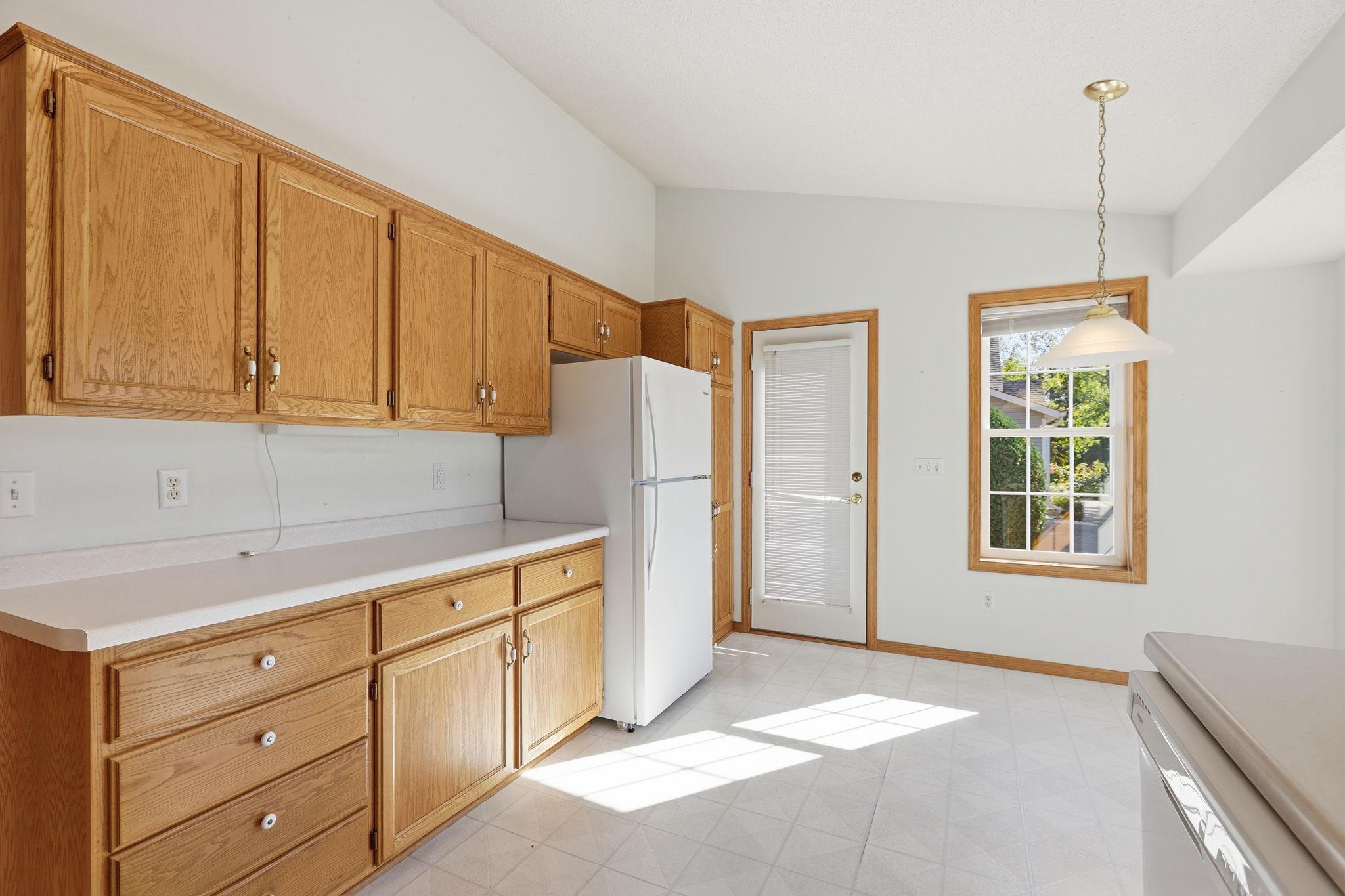 Rear entry off the kitchen is a nice easy informal entry for groceries or shopping items.