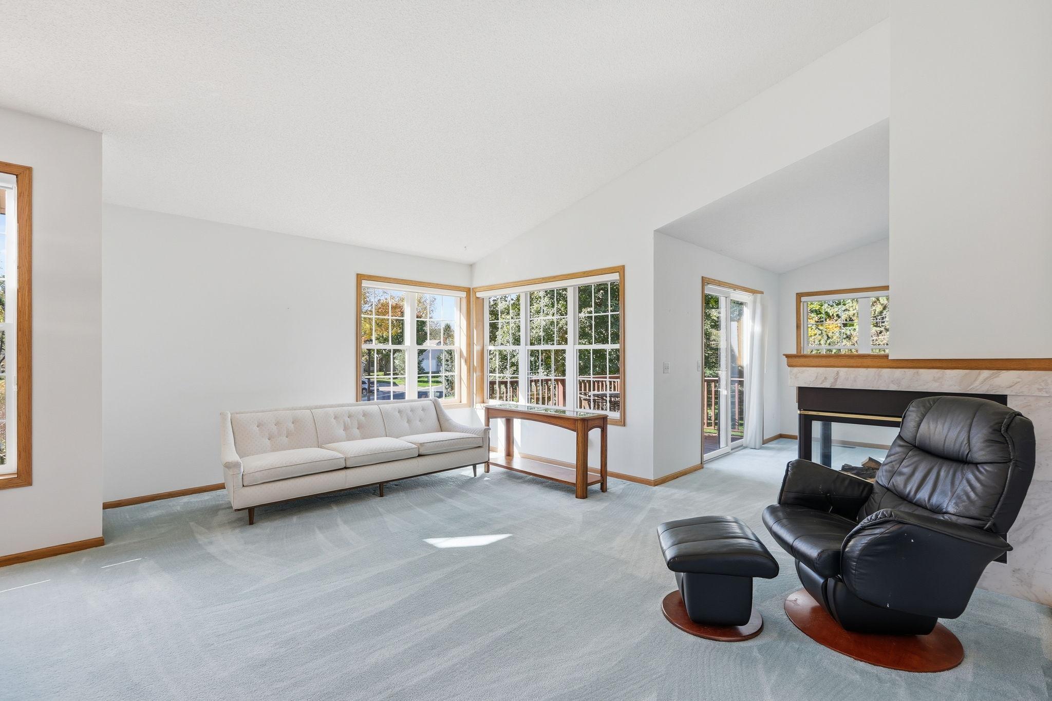 Formal living area has great natural sunlight from the south and west.