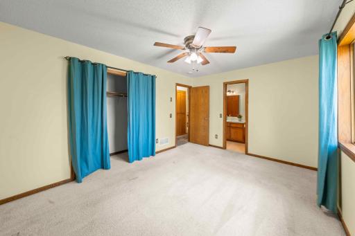 Master bedroom with walk through bathroom