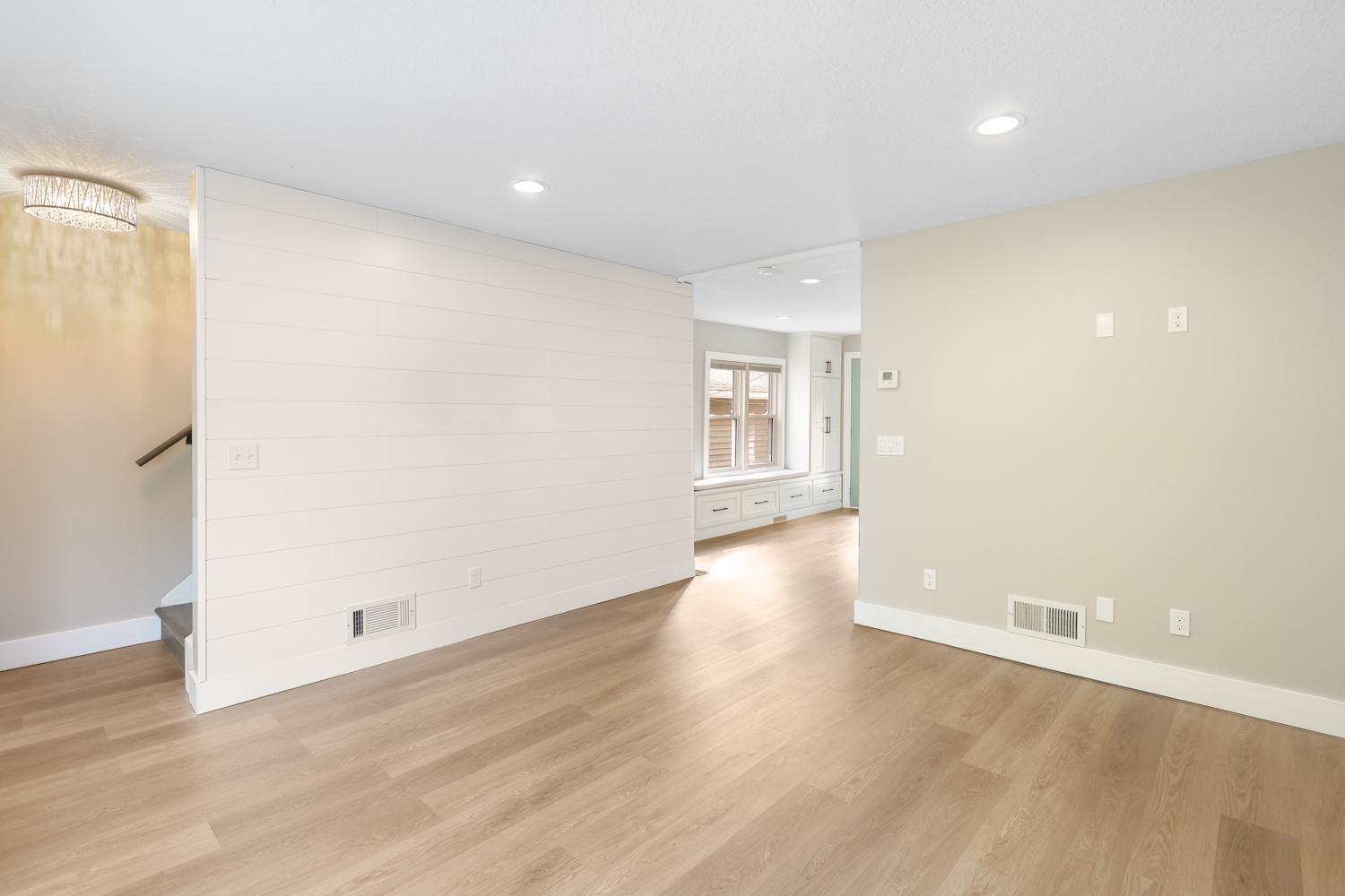 The home has an open main floor plan.