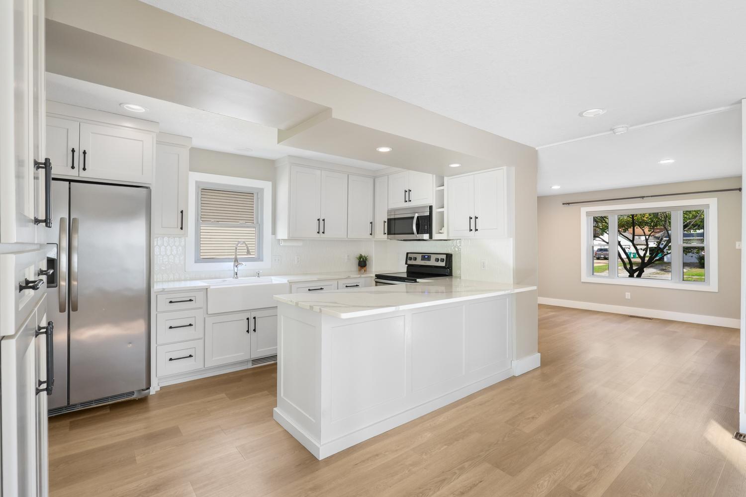 The kitchen is a large in size at 14' x 8'.