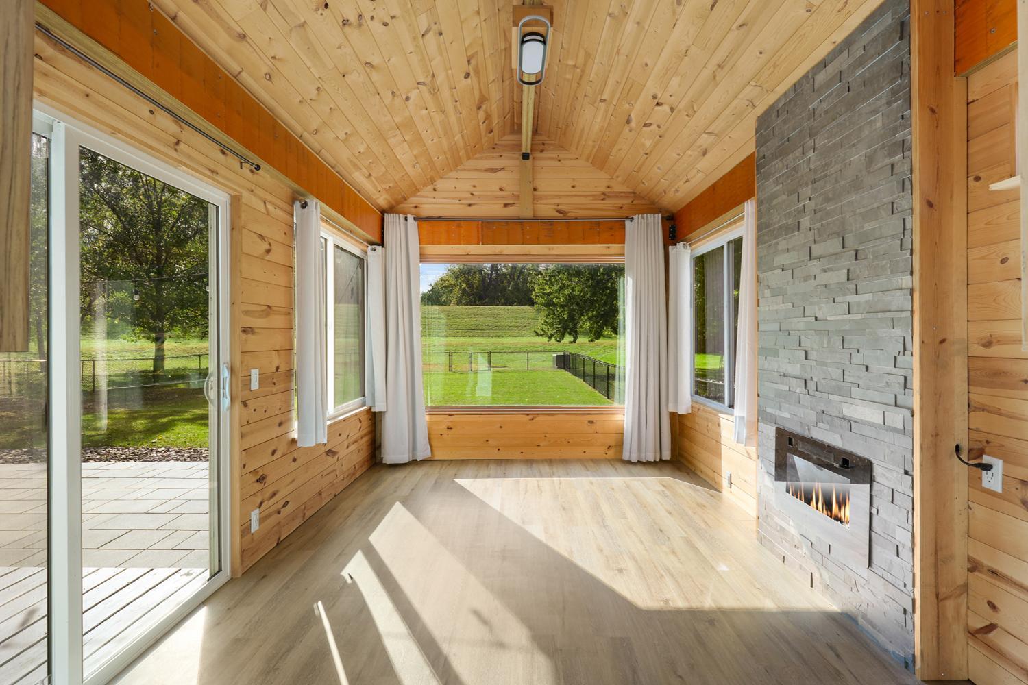 The sunroom is large at 16' x 10' in size.
