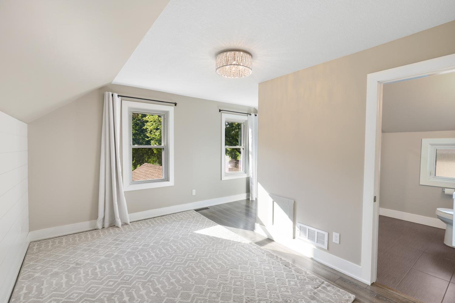 1 of 2 bedrooms upstairs.