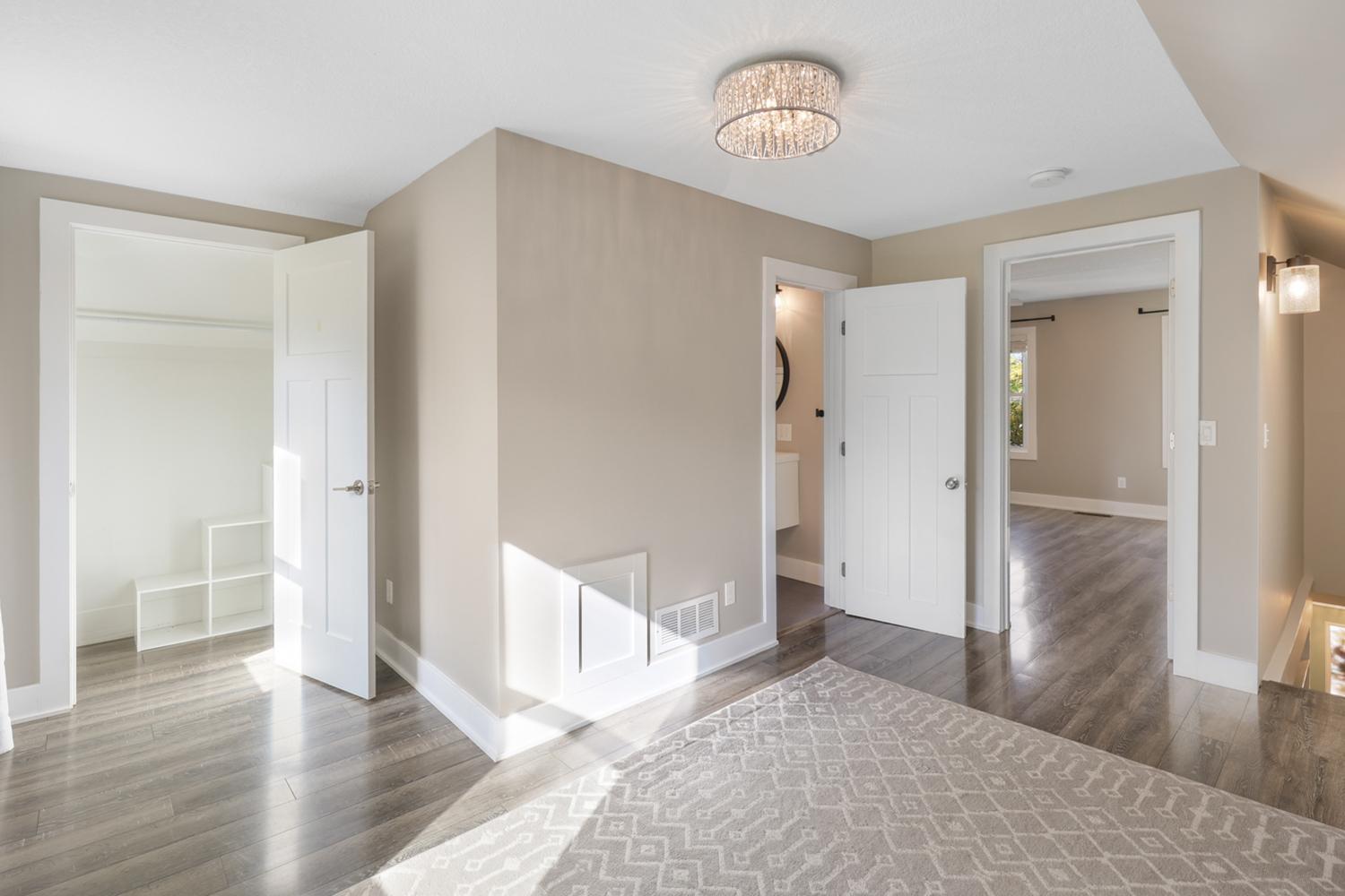 This bedroom is 13' x 9' in size and features a walk-in closet.