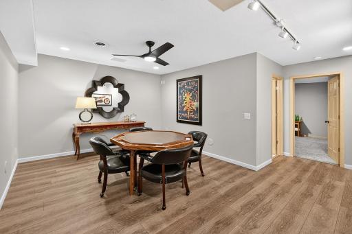 Game table area can also be used as a tv/den area.