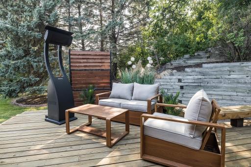 Owners used their portable heater for cool nights on the deck.