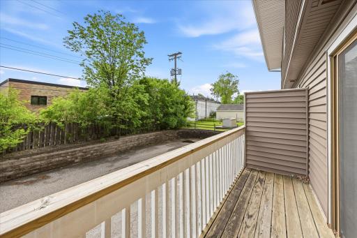 Cute balcony, great for enjoying a quiet cup of coffee or glass of wine.
