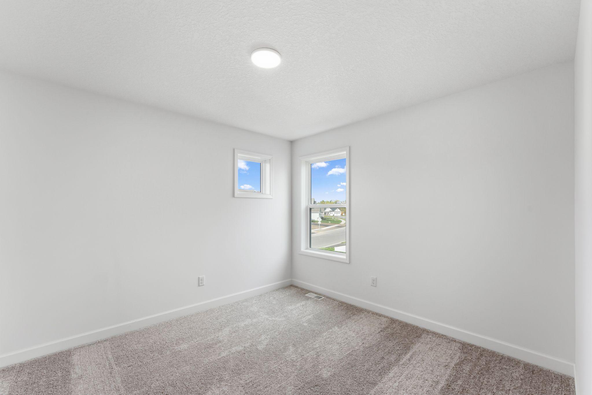 All bedrooms are located on the second level for enhanced privacy.