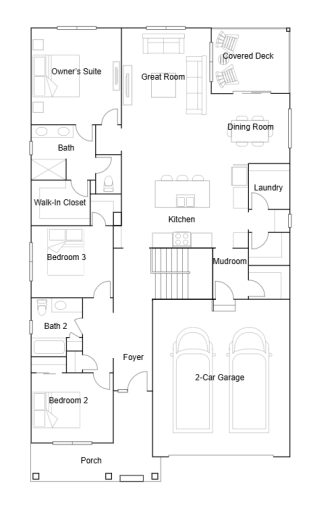 Birmingham main level floorplan