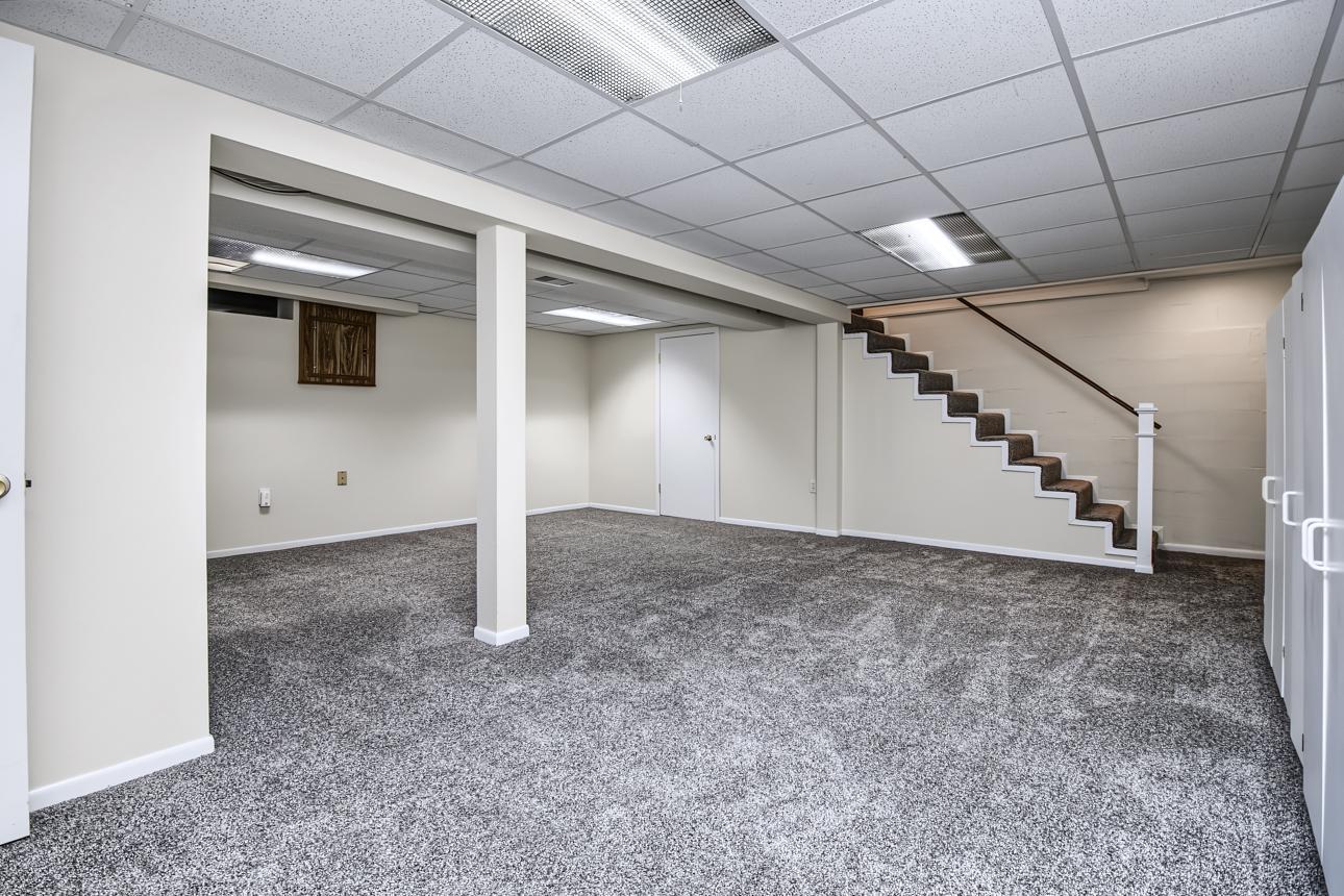 Unstaged lower level. New carpet 2026.