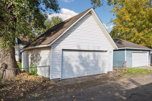 2 car garage with plenty of storage space.