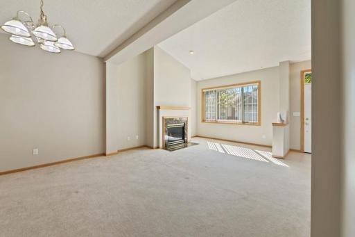 Vaulted ceilings make this townhome feel sunny, spacious, and large.