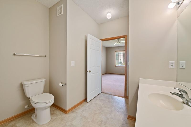 Primary bath is huge with 2 large linen closets as well.