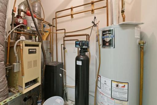 Newer mechanicals including a water heater and water softener which were recently replaced.