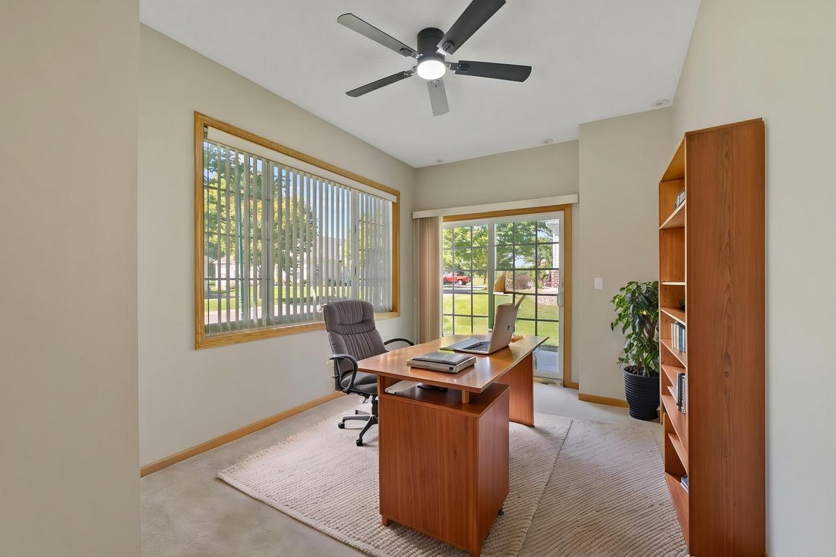 The sun room could be used as a TV room, sitting room or home office. (Photo virtually staged)