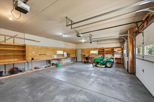 Oversized garage with plenty of storage.