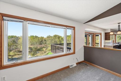 Large windows create a bright inviting atmosphere.