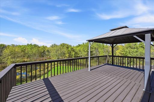 Enjoy peaceful backyard views from the deck.