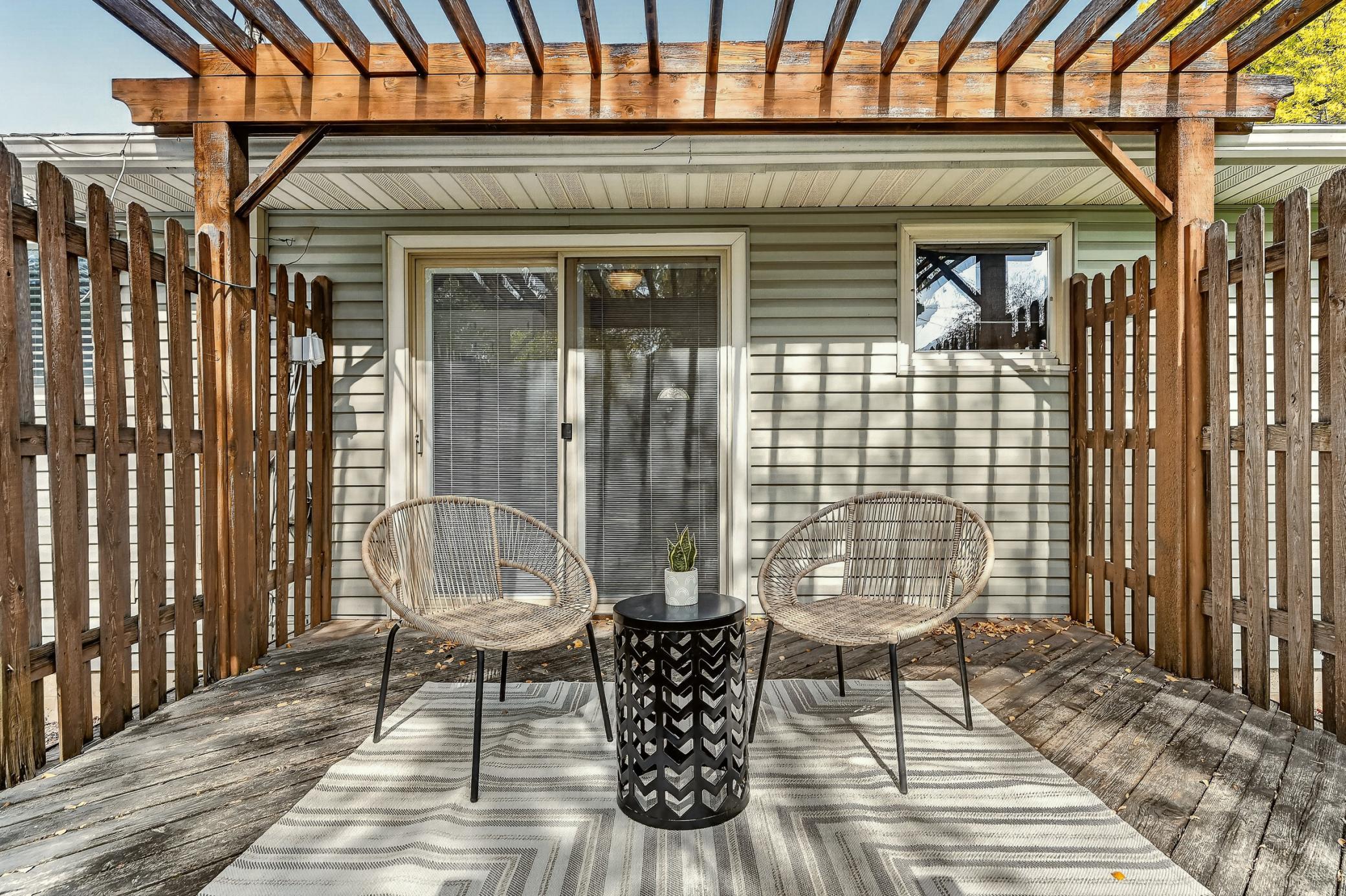 Relax under the pergola.