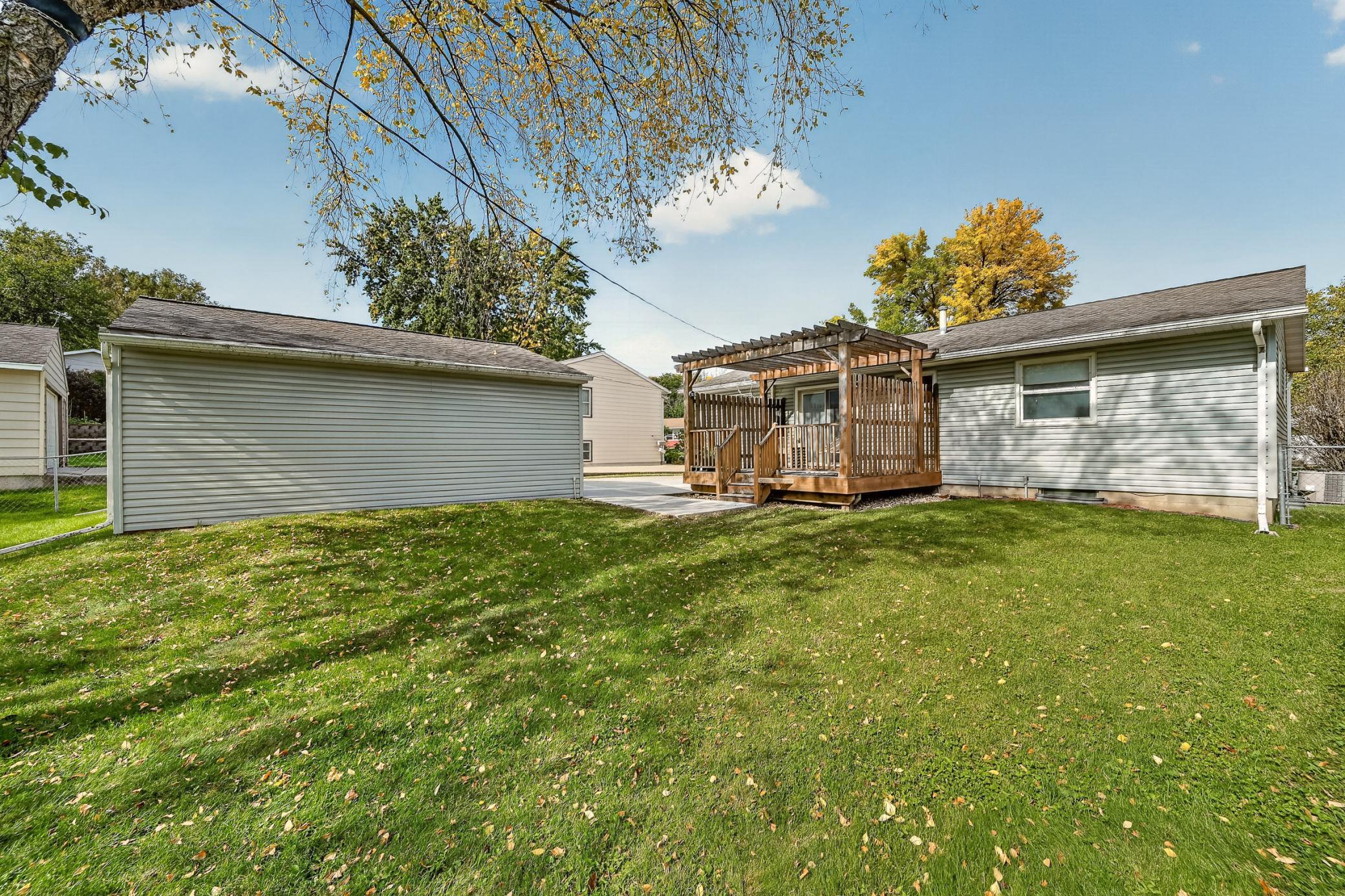Amazing backyard space that is almost fully fenced.