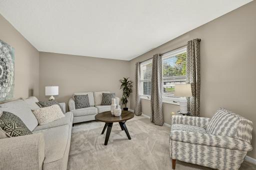 Bright, welcoming and spacious living room.
