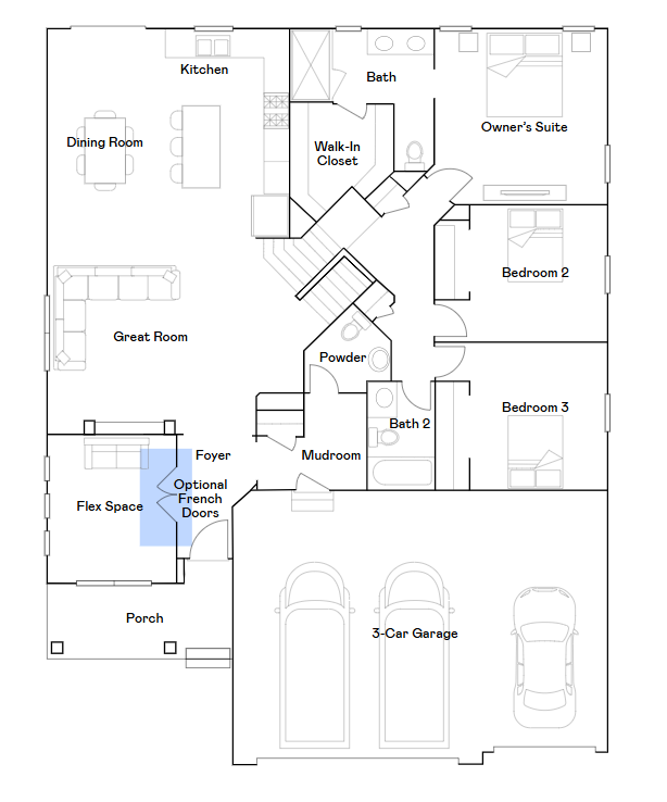 Foster main level floorplan.