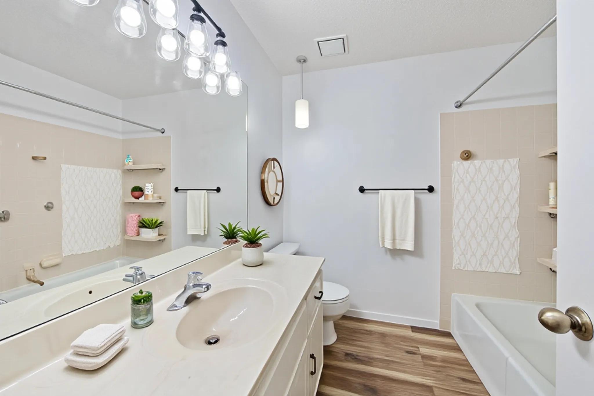 Virtually stage main floor full bath.