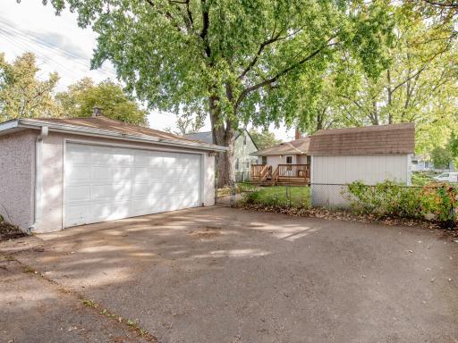 2 Car Detached Garage with Large Carport Area