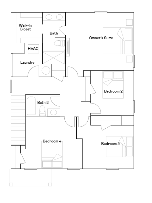 Aspen upper level floorplan
