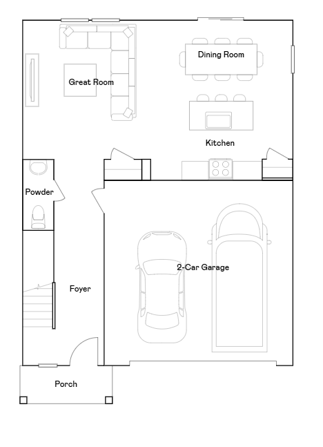 Aspen main level floorplan