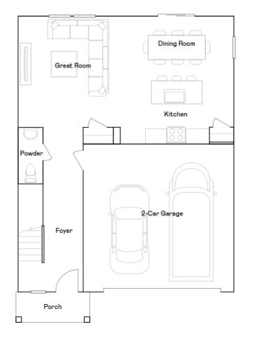 Aspen main level floorplan