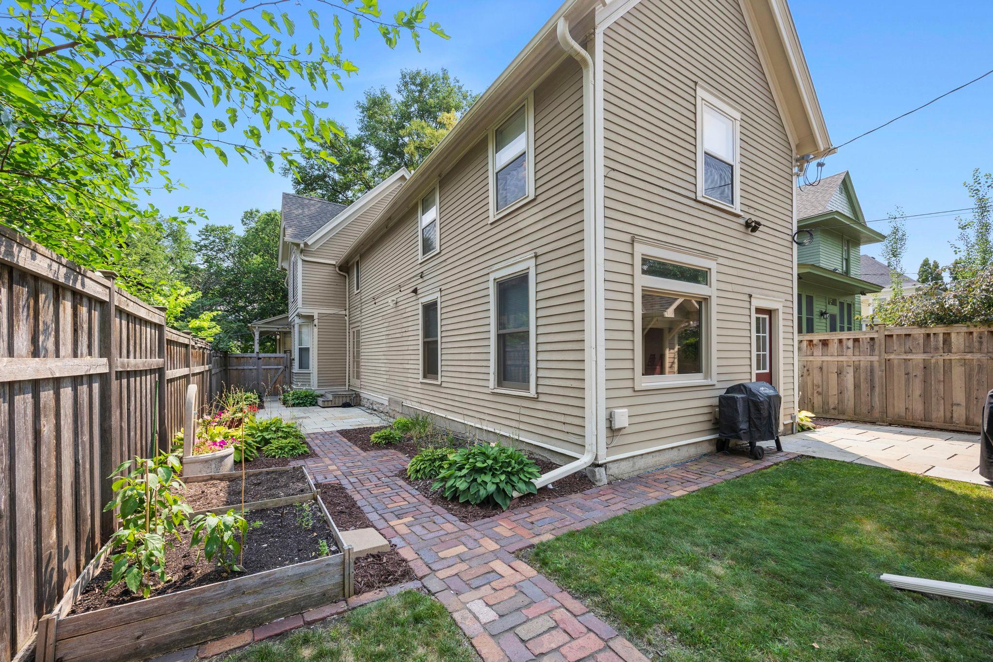 The fully fenced backyard offers a peaceful and private setting.