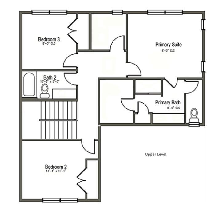 Northport b plan - Upper Level floorplan