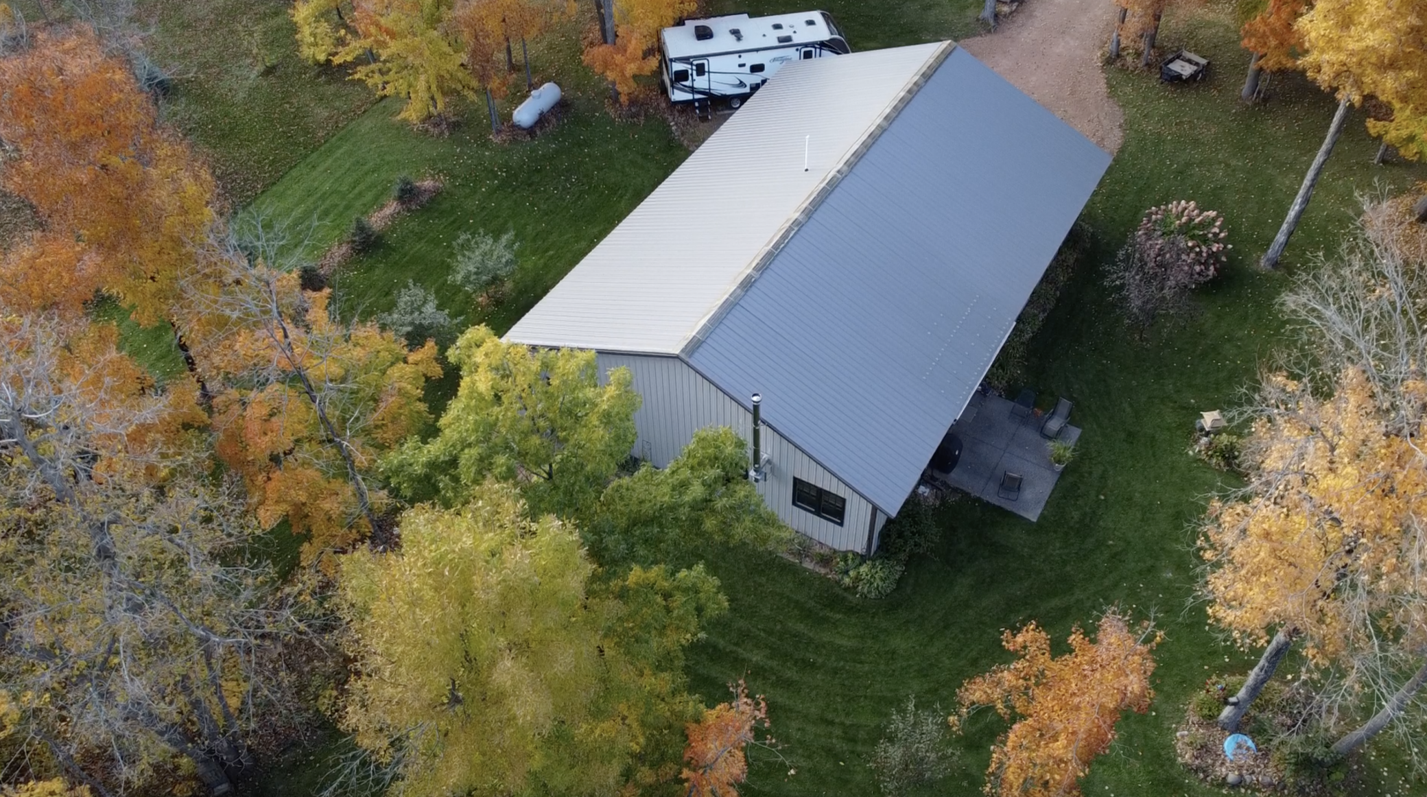 Drone view of home