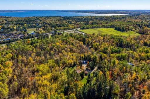 Lake Bemidji in the Background and home in the front and center
