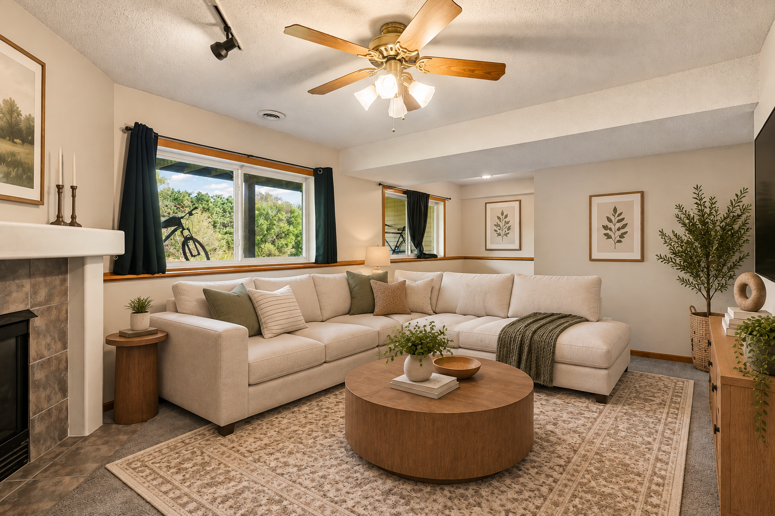 Virtually Staged LL Family ROom