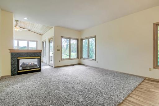 open concept floor plan with loads of natural light