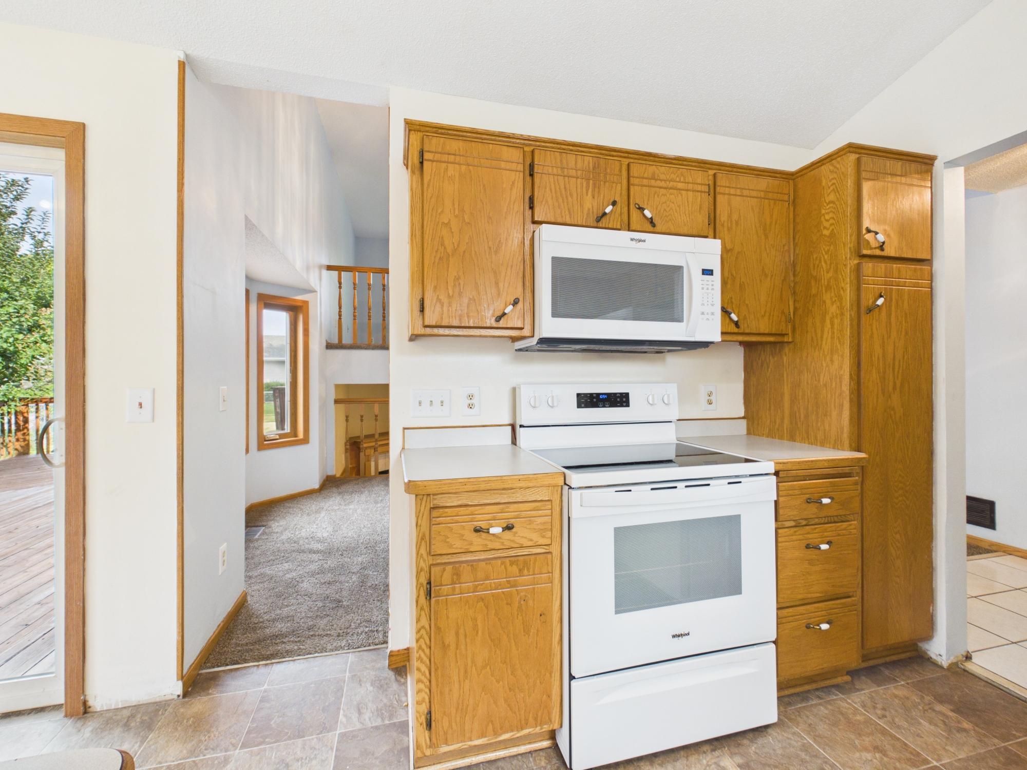 From the kitchen, go to the dining room