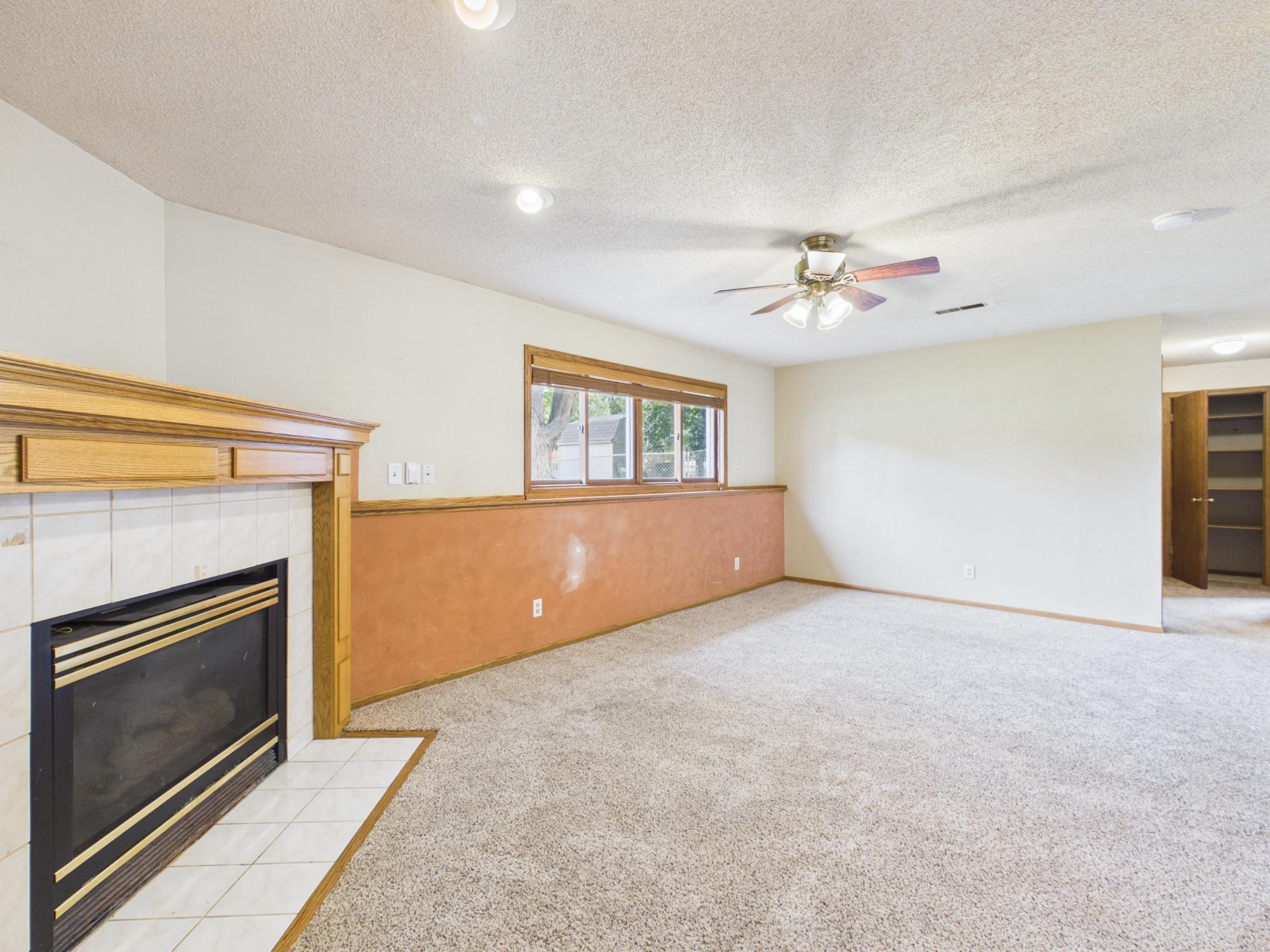 Family Room with a gas fireplace.
