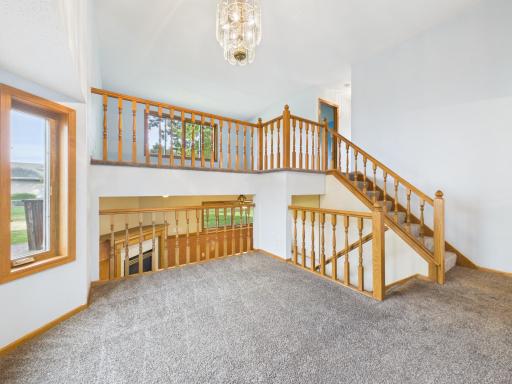 Dining room, living room, and family room