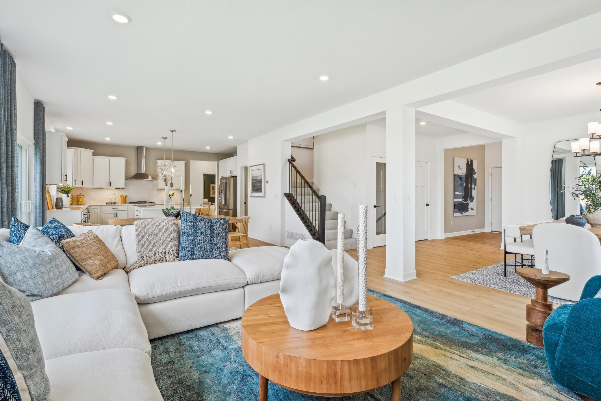 (Photo of model home, finishes will vary) The open layout makes it easy to transition between rooms