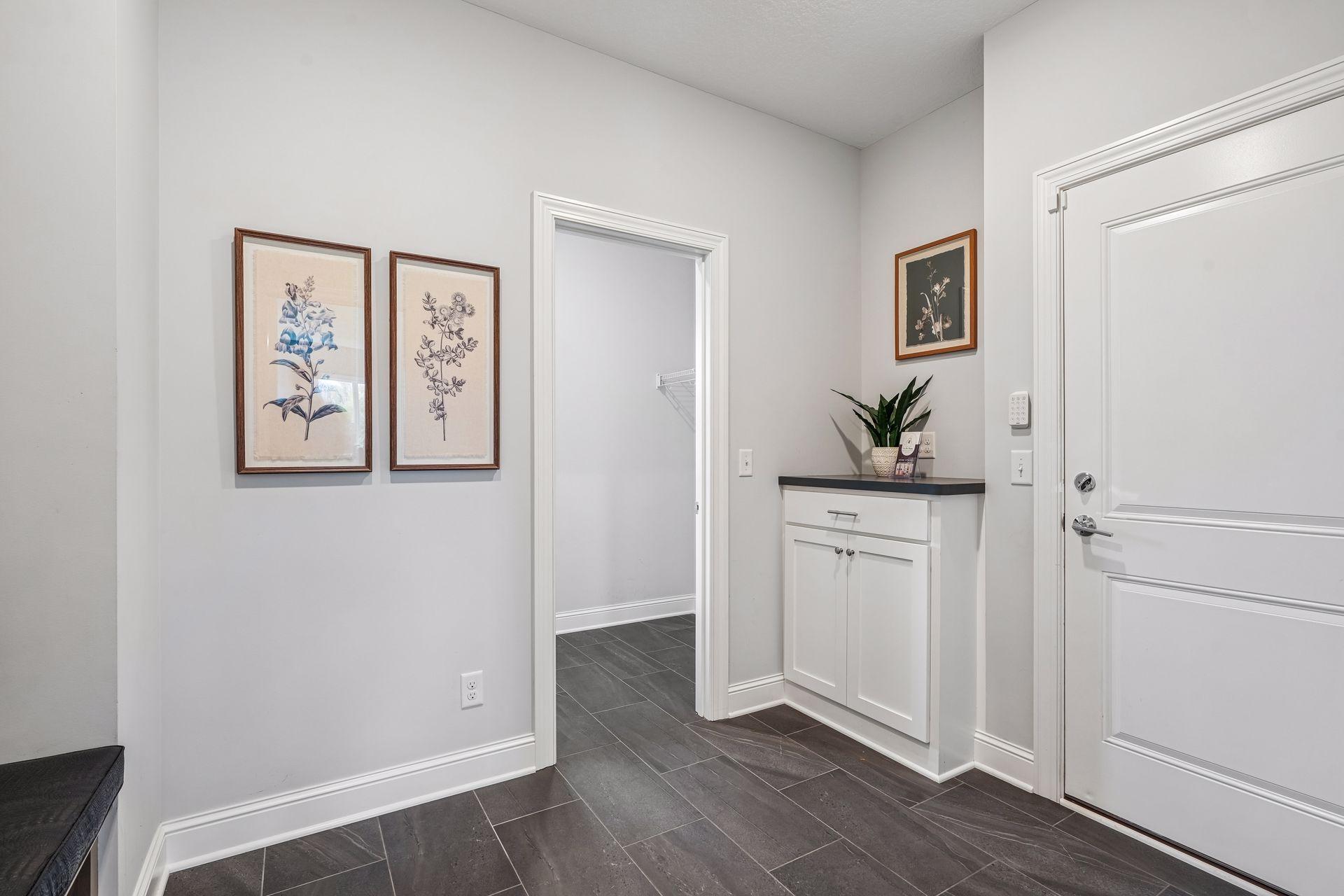 A spacious coat closet in the mudroom!