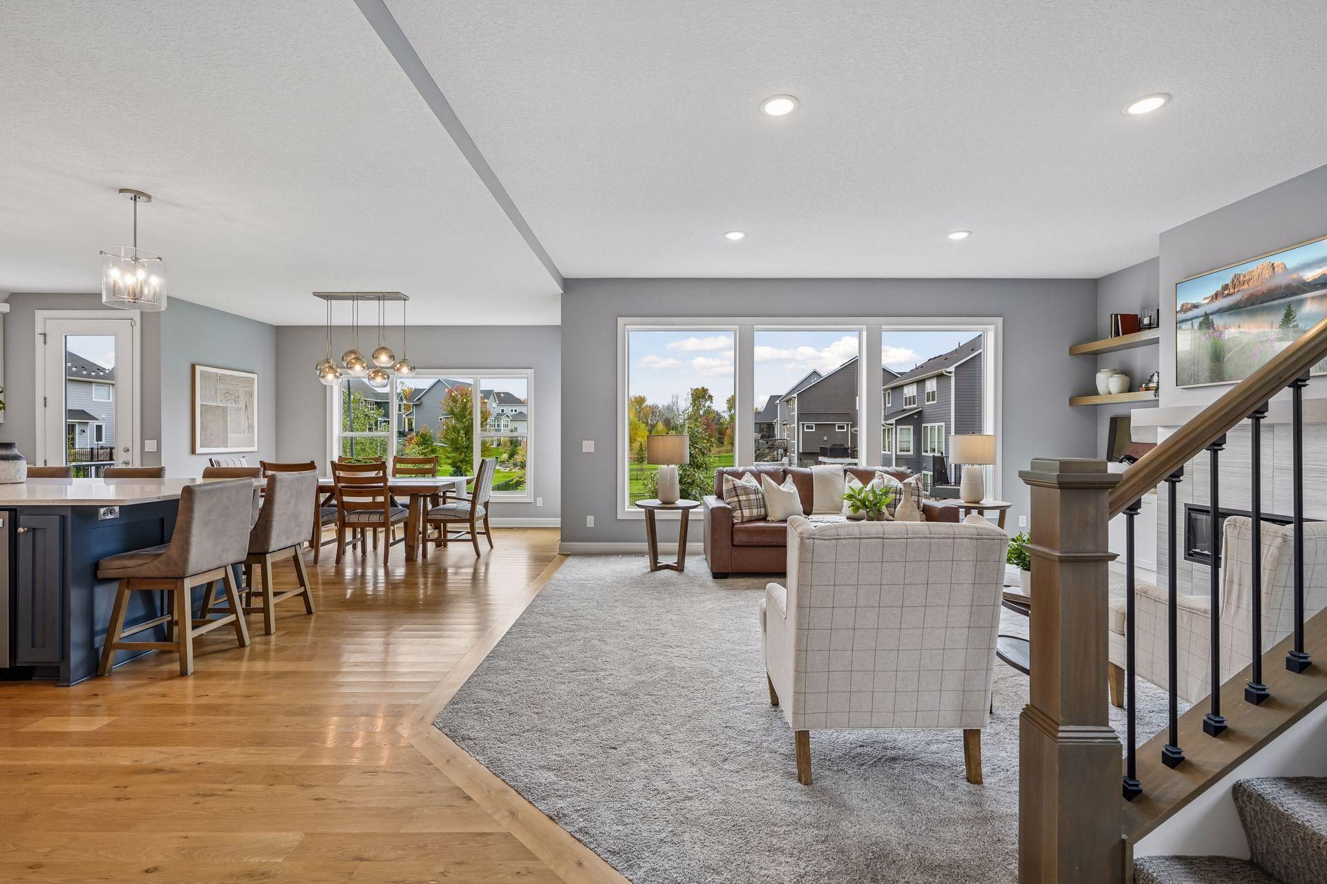 Designer lighting throughout adds a refined touch to every space.