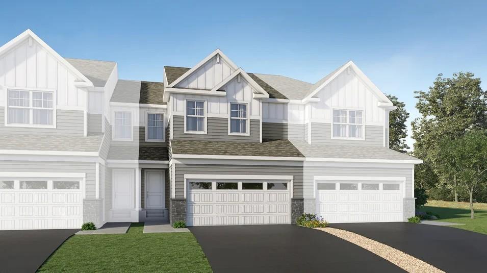 (Exterior rendering, actual home's finishes will vary.)