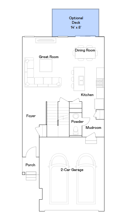 Richmond main level floorplan.